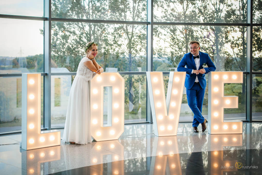Litery na wesele z żarówkami LOVE |120cm
